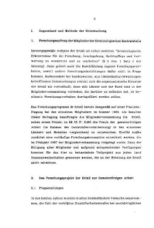 9-12, 2. Das Forschungsprojekt der KrimZ zur Gemeinnützigen Arbeit