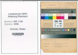 Entnazifizierung Walter Schmitz , geb. 14.07.1900 (Polizist)