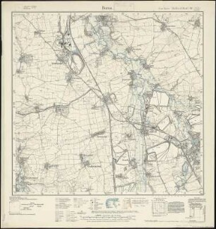 Meßtischblatt 42.(2813) : Borna, 1931 : Borna. - Umdr.-Ausg., aufgen. 1906, hrsg. 1908, bericht. 1924, einz. Nachtr. 1930, Druckvm. 6.31. - 1:25000. - Leipzig, 1931. - 1 Kt.