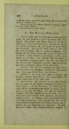 V. Die Provinz Westphalen