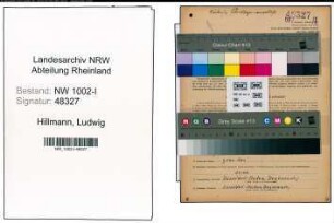 Entnazifizierung Ludwig Hillmann, geb. 21.03.1909 (Kaufmann)