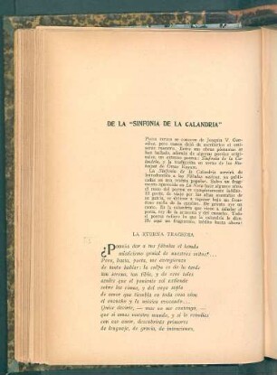 De la "sinfonia de la calandria"