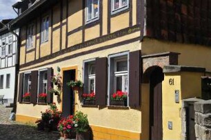 Quedlinburg - Fachwerkhaus auf dem Münzenberg : Fachwerkhaus auf dem Münzenberg, aufgenommen in Quedlinburg am 17. Juni 2012