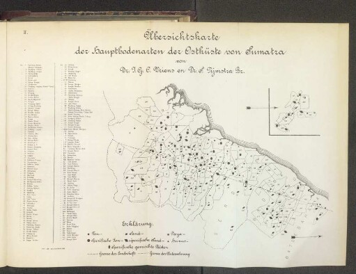 Übersichtskarte der Hauptbodenarten der Ostküste von Sumatra von Dr. J. G. C. Vriens en Dr. S. Tijmstra Bz.