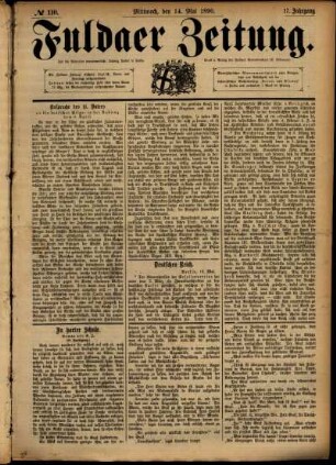 Ausgabe vom Mittwoch, den 14. Mai 1890.
