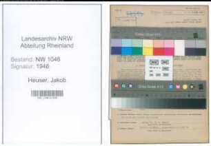 Entnazifizierung Jakob Heuser , geb. 06.02.1920 (Kaufmaennischer Angestellter)