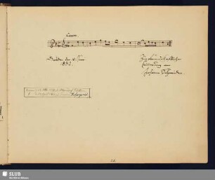 Schneider, Johann Gottlob; 1852 [Noten- und Texteintrag]