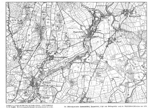Die Alstertalgemeinden Hummelsbüttel, Poppenbüttel, Sasel und Wellingsbüttel nach der Meßtischblatt-Aufnahme von 1878