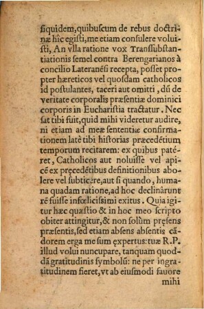 Probatio Corporalis Praesentiae Corporis Et Sanguinis Dominici In Eucharistia, cum dissolutione eorum quae contra obiiciuntur