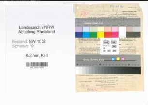 Entnazifizierung Karl Kocher , geb. 26.10.1882 (Werkmeister)