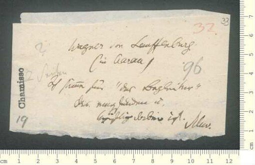 Briefsammlung von Gustav Schwab und Adelbert von Chamisso an Gustav Schwab und Adelbert von Chamisso
