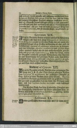 Gravamen XIX.