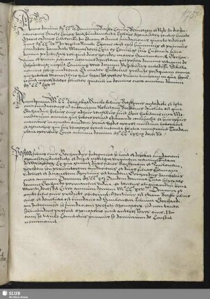 Bl. 175-176: [Chronik aus dem Kloster Zdar in Mähren 1251-1419]. 16. Jh.