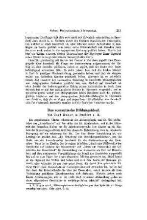 Das romantische Bildungsideal