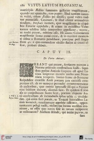 Caput IX: De Portu Antiati