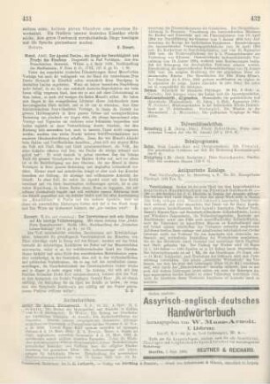 431 [Rezension] Dennert, Eberhard, Der Darwinismus und sein Einfluß auf die heutige Volksbewegung