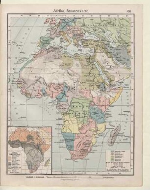 Afrika, Staatenkarte, Völkerverteilung
