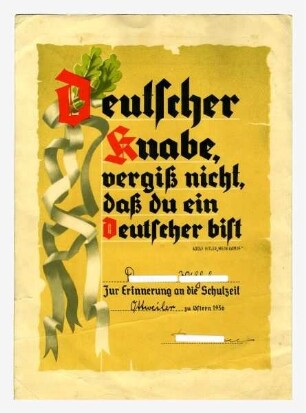 Zur Erinnerung an die Schulzeit