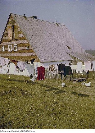 Zinnwald-Georgenfeld. Wohnhaus in der Exulantensiedlung (um 1730)
