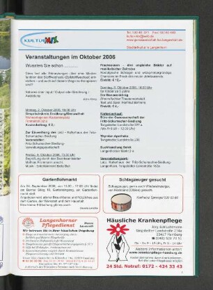 Kultur MIX Veranstaltungen im Oktober 2006