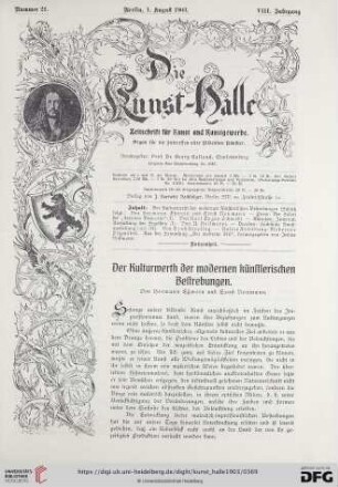 8: Der Kulturwerth der modernen künstlerischen Bestrebungen