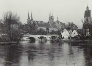 Merseburg, Stadtansicht : Merseburg. Dom und Schloss von Südosten