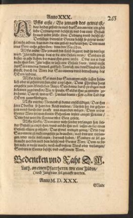 Bedencken und Raht D. M. Luth. an einen Pfarrherrn ...