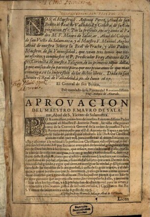 Corónica General De La Orden De San Benito, Patriarca de Religiosos, 1