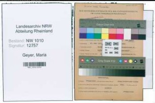 Entnazifizierung Maria Geyer , geb. 10.06.1903 ()