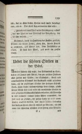 Ueber die schönen Stellen in der Bibel