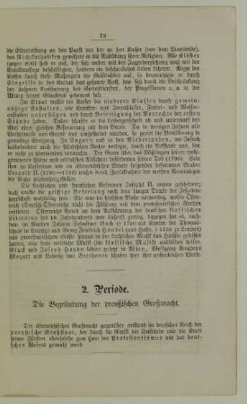 2. Periode. Die Begründung der preußischen Großmacht