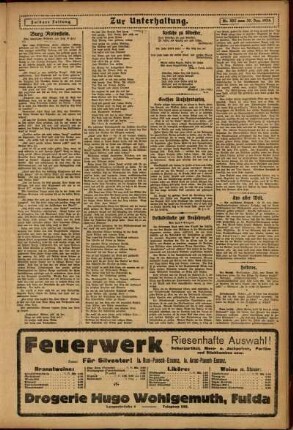 Zweite Ausgabe vom Dienstag, den 30. Dezember 1924.