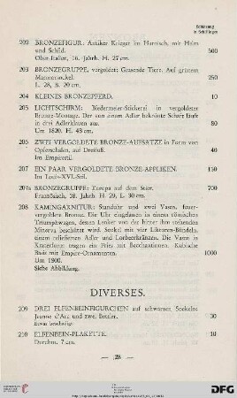 Diverses (Nr. 209-240)