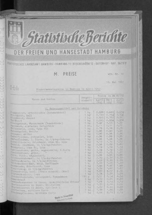 Einzelhandelspreise in Hamburg im April 1957 : Lfd. Nr. 12