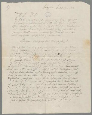 Hans Pfitzner (1869 - 1949) Autographen: Briefe von Hans Pfitzner an verschiedene Adressaten - BSB Autogr.Cim. Pfitzner, Hans, 2. Hans Pfitzner (1869 - 1949) Autographen: Brief von Hans Pfitzner an Richard Specht - BSB Autogr.Cim. Pfitzner, Hans.2
