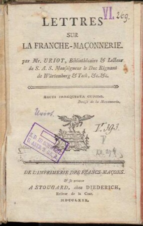 Lettres Sur La Franche-Maçonnerie