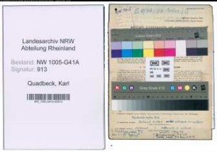 Entnazifizierung Karl Quadbeck , geb. 18.03.1913 (Polizist)