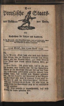 15tes Stück, den 13ten April 1799