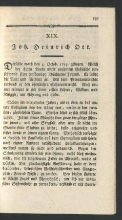 XIX. Joh. Heinrich Ott.