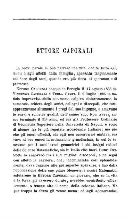 Ettore Caporali. Cenno Necrologico.