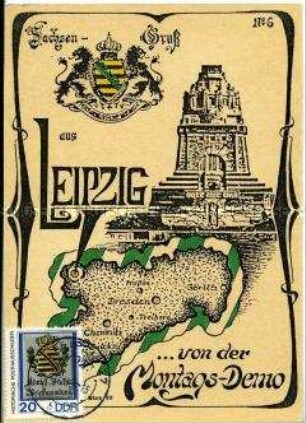 Postkarte zur Leipziger Montagsdemonstration, Nr.6