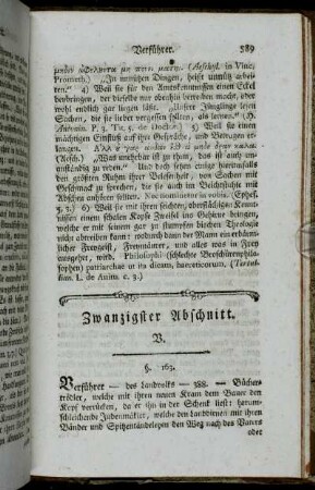Zwanzigster Abschnitt. V. - Zwey und zwanzigster Abschnitt. Z.