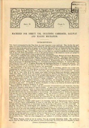 Official descriptive and illustrated catalogue of the Great Exhibition of the Works of Industry of All Nations, 1851, 2. Section II, Machinery, classes 5 to 10