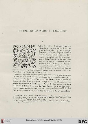 5. Pér. 1.1920: Un bas-relief inédit de Falconet