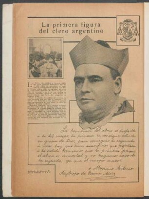 La primera figura del clero argentino
