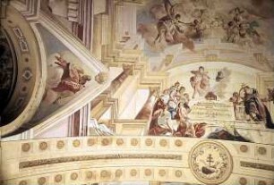 Personengruppe mit dem toten Christus an einem Räucheraltar