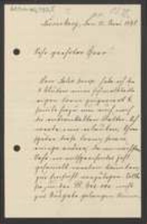 Brief von Ernst Kaufmann an Unbekannt