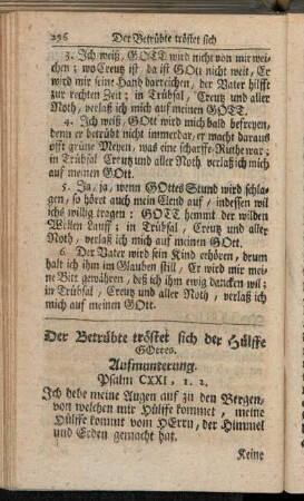 Der Betrübte tröstet sich der Hülffe Gottes.