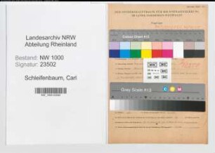 Entnazifizierung Carl Schleifenbaum, geb. 22.09.1901 (Konstrukteur)