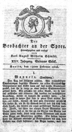 7. Stueck, 13. Februar 1826